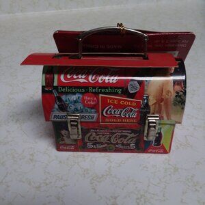 Coca-Cola Metal Miniature Lunchbox Christmas Ornament with Tags Actually Opens
